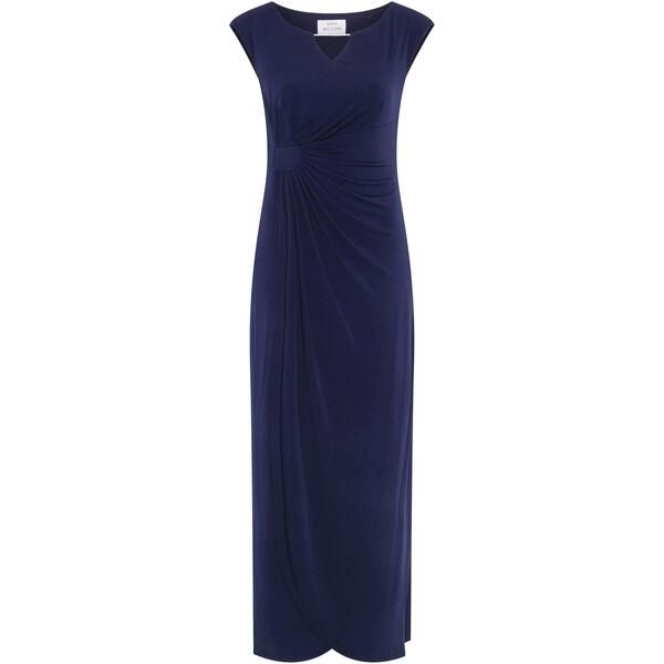 ジーナバッコーニ レディース トップス ワンピース マキシ Gina Bacconi Eileen Wrap Maxi Dress Navy ネイビー