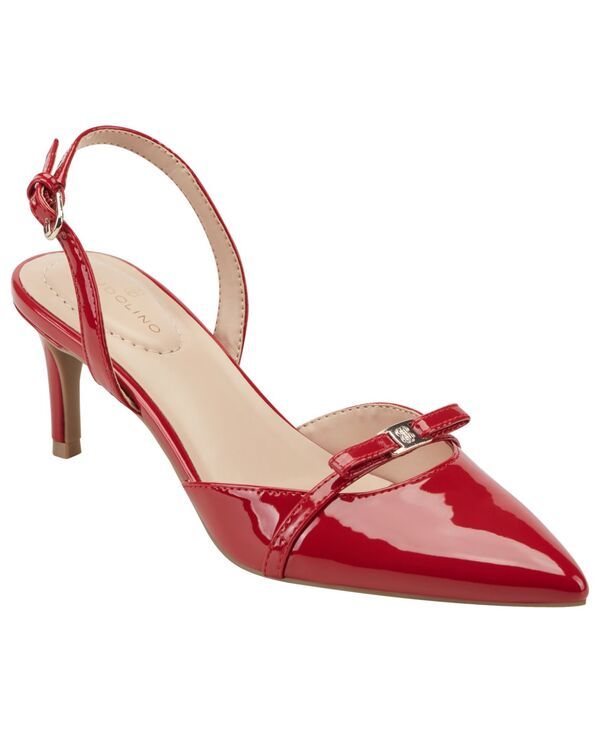 バンドリーノ レディース シューズ パンプス ヒール Bandolino Womens Pracen Bow Slingbackitten Heel Pumps Red Patent レッド