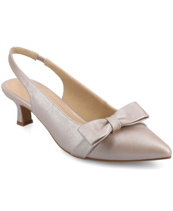 ジュルネ コレクション レディース シューズ パンプス ヒール Journee Collection Womens Paloma Bow Kitten Heel Slingback Pumps Blu