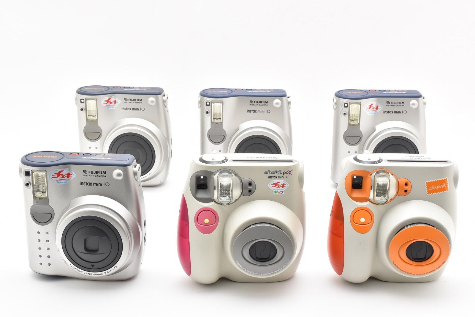 ★通電、シャッター、フラッシュOK★ フジフイルム FUJIFILM チェキ instax mini 7×2台、mini 10×4台 まとめ RYM6470 #66