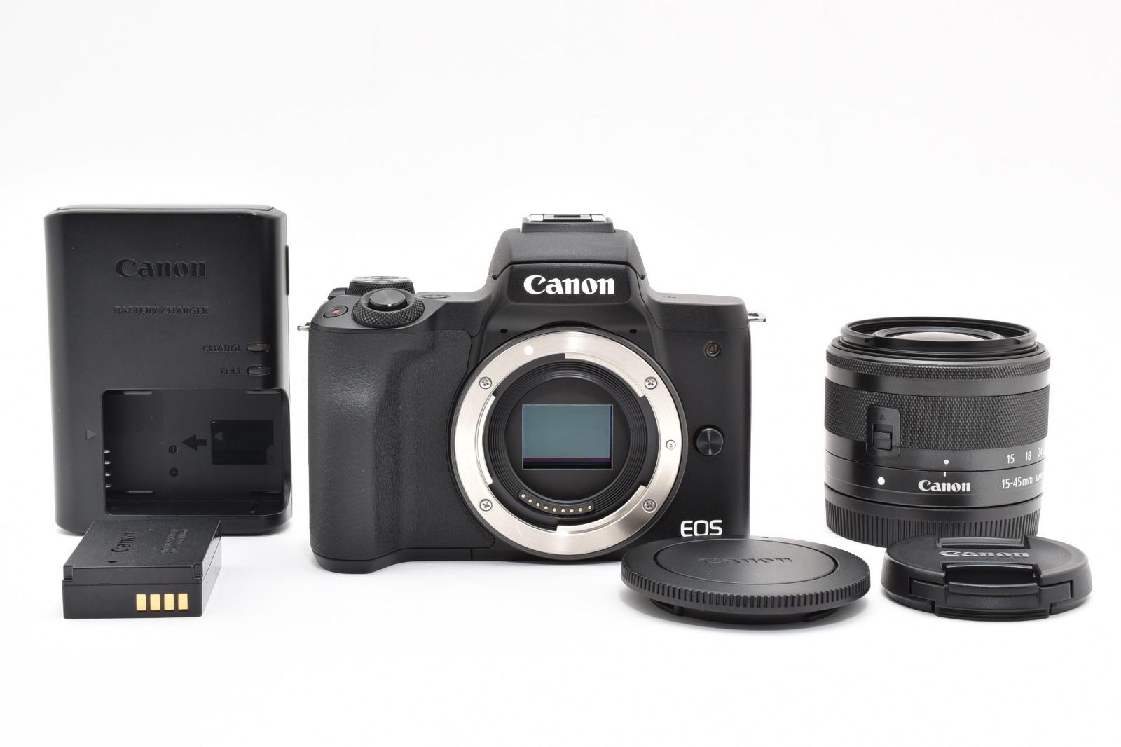 ★極上品★ キヤノン Canon EOS Kiss M ブラック + EF-M 15-45mm F3.5-6.3 IS STM 充電器付き ARYM6211 #16