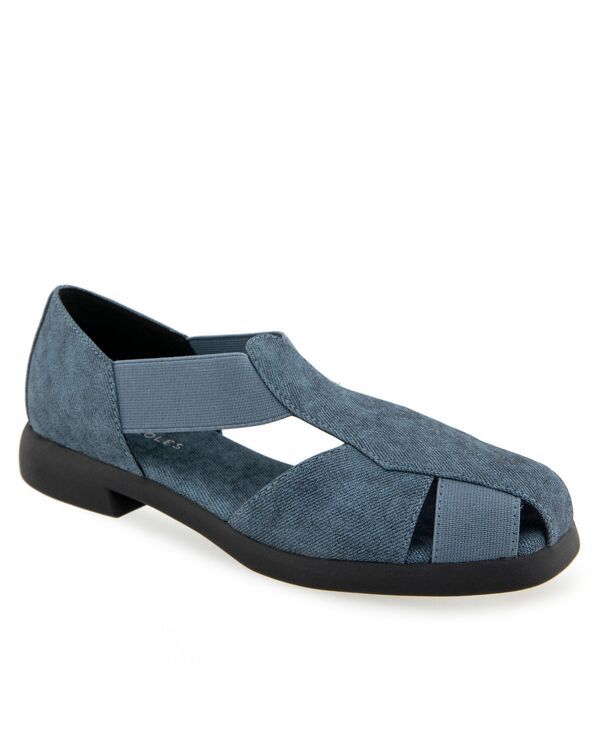 エアロソールズ レディース シューズ サンダル Aerosoles Womens 4Give Closed Toe Sandals Denim Fabric デニム