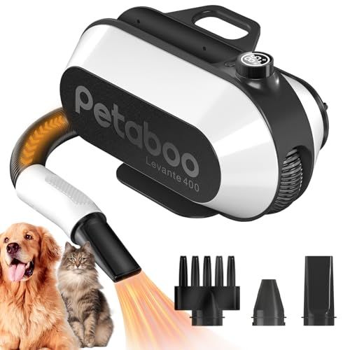 犬 ドライヤー Petaboo ペットドライヤー 【ハイパワー風力で速乾 静電気除去 大風量 騒音低減】一体型収納 ペットヘア乾燥機 送風機 99段風速調整 犬用 温度調整 静電気除去 犬用 ブロワー 多頭飼い PSE 車載モード 家用 業務 3cf09a44