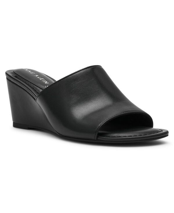 アンクライン レディース シューズ サンダル Anne Klein Womens Charisma Dressy Wedge Sandals Black ブラック