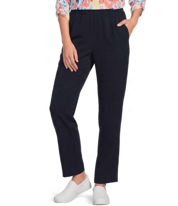 アリソン デイリー レディース ボトムス カジュアルパンツ ストレート プチ Allison Daley Petite Size City Stretch Straight Leg PullOn Pa