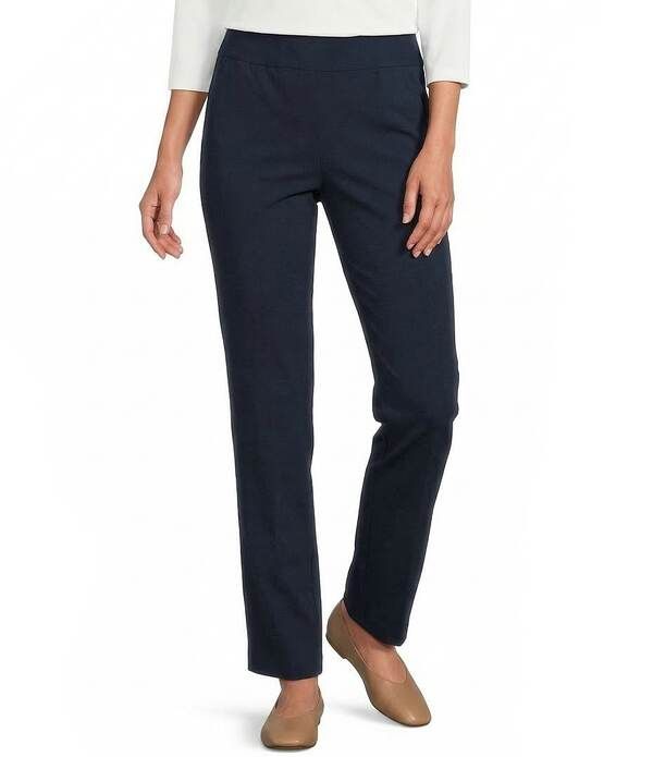アリソン デイリー レディース ボトムス カジュアルパンツ ストレート Allison Daley Stretch PullOn Straight Leg Pants True Navy ネイビー