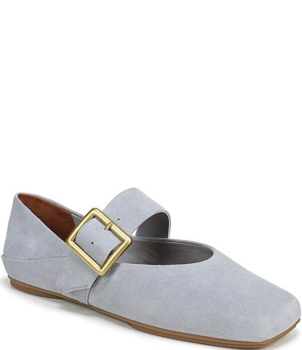 フランコサルト レディース シューズ パンプスエード Franco Sartoakesuede Square Toe Mary Jane Ballet Flats Blue ブルー