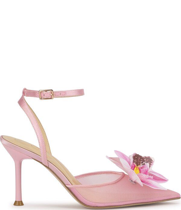 ジェシカシンプソン レディース シューズ ヒール フラワー柄 フラワー Jessica Simpson Vilyria 3D Floral Embellished Pumps Pink Sugar ピ