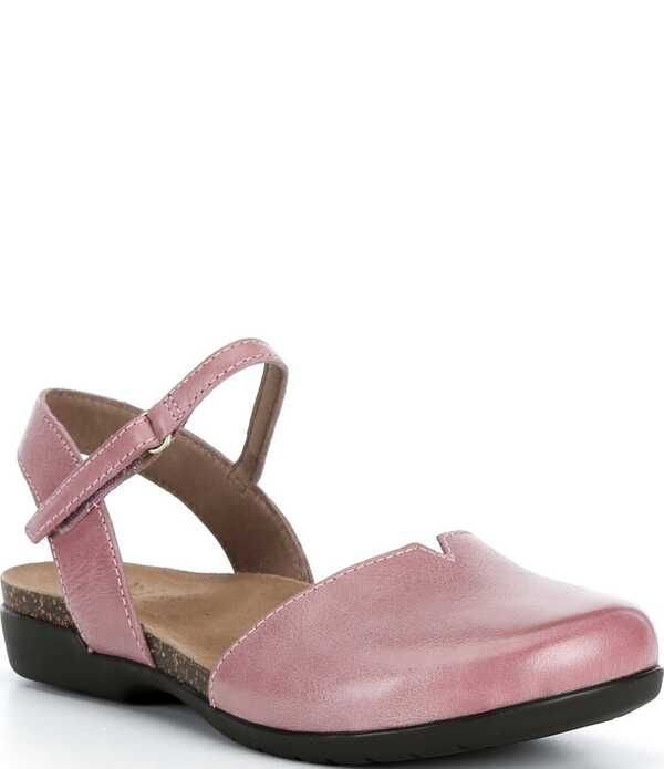 ダンスコ レディース シューズ サンダル アンクル レザー Dansko Rowan Leather Ankle Strap Mary Jane Clogs Pink ピンク