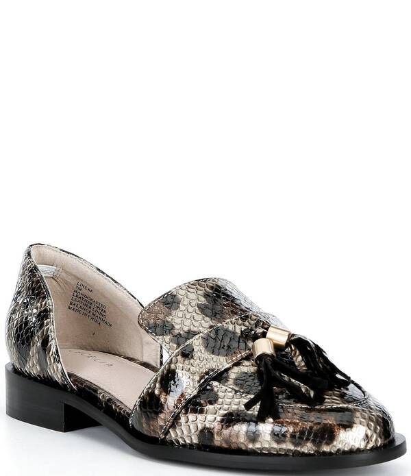 セシリア ニューヨーク レディース シューズ スリッポン・ローファー レザー Cecelia New York Linear Patent Leather Tassel dOrsay Flats le