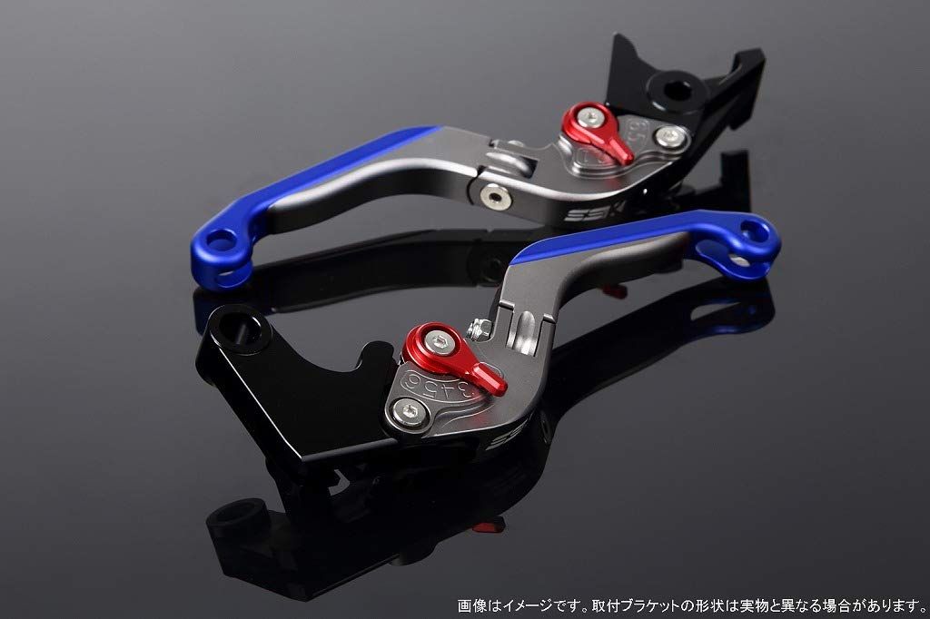 新着商品 SSK スピードラ アジャストレバーセット 可倒延長式 レバー本体カラー:マットチタン アジャスターカラー:マットレッド エクステンションカラー:マットブルー YAMAHA XMAX