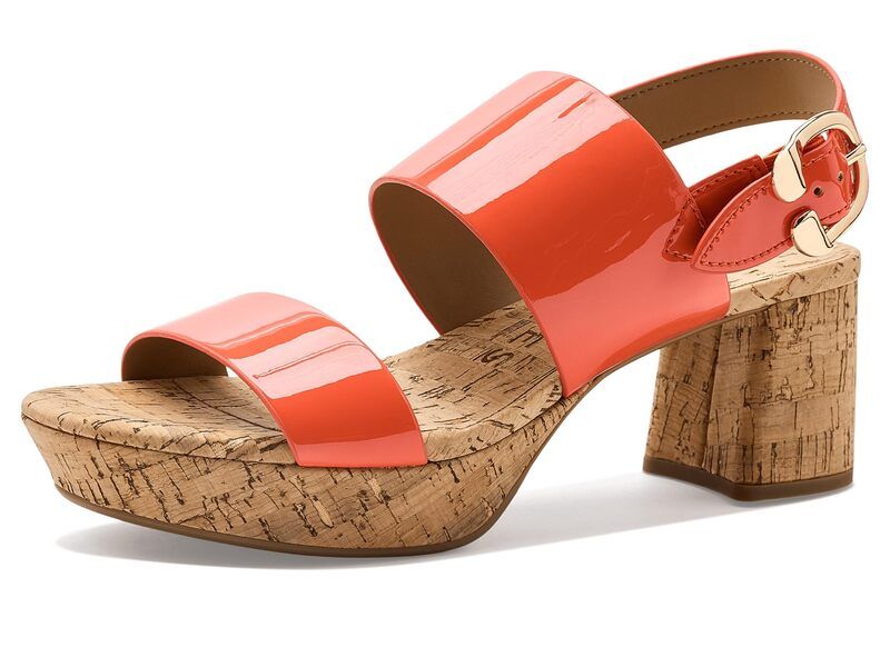 エアロソールズ レディース シューズ ヒール Aerosoles Camera Orange Faux Patent オレンジ