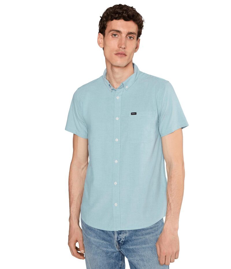 ルーカ メンズ トップス シャツ RVCA Thatll Do Stretch Short Sleeve Dark Teal ティール
