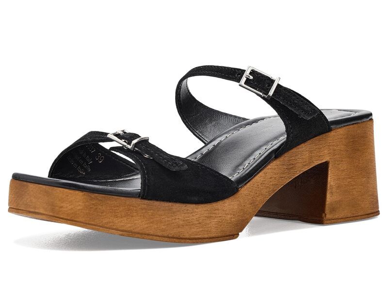 フリーピープル レディース シューズ ヒール Free People Beck Buckle Clogs Black Tide Suede ブラック