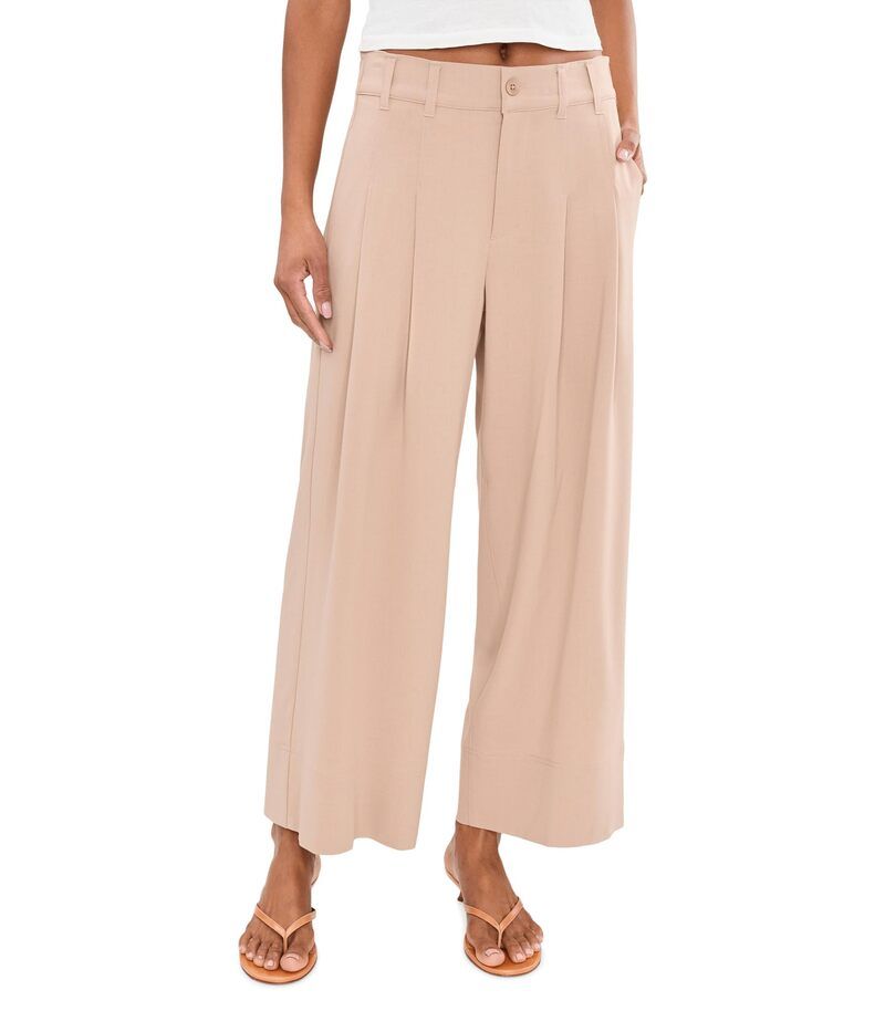 リヴァプール ロサンゼルス レディース ボトムス カジュアルパンツ ワイドレッグ プリーツ Liverpoolos Angeles HighRise Pleated Wide Leg Crop Tro