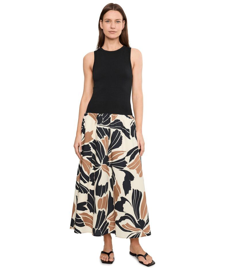 サンクチュアリー レディース トップス ワンピース ミディ Sanctuary Sandbar Mix Media Midi Dress LotusBlack ブラック