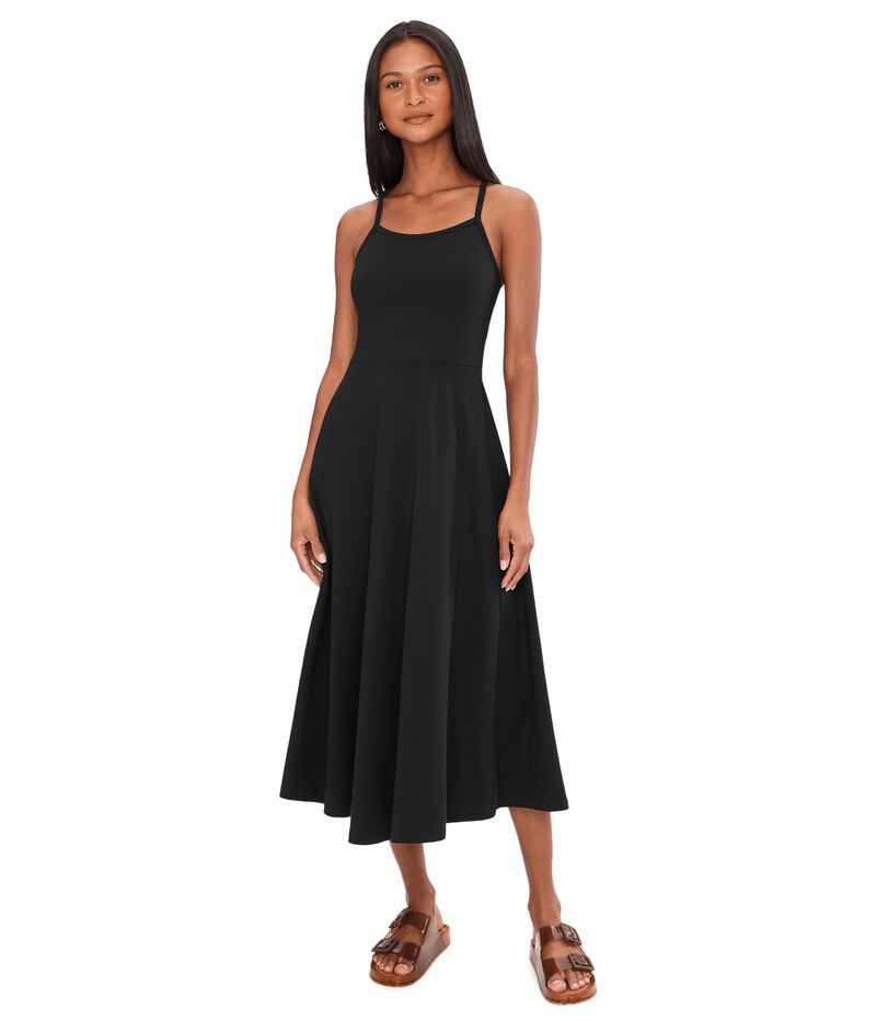 パクト レディース トップス ワンピース ミディ コットン PACT Organicotton FitandFlare Midi Dress Black 1 ブラック