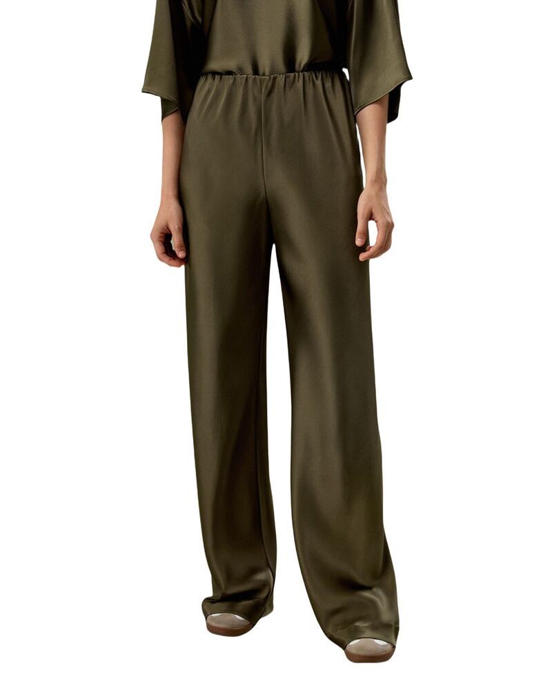 リリーシルク レディース ボトムス カジュアルパンツ LILYSILK Full Bias Cut Silk Pants Pine