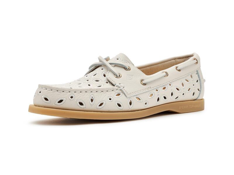スペリー レディース シューズ Sperry AO Embossed Perf Cream クリーム