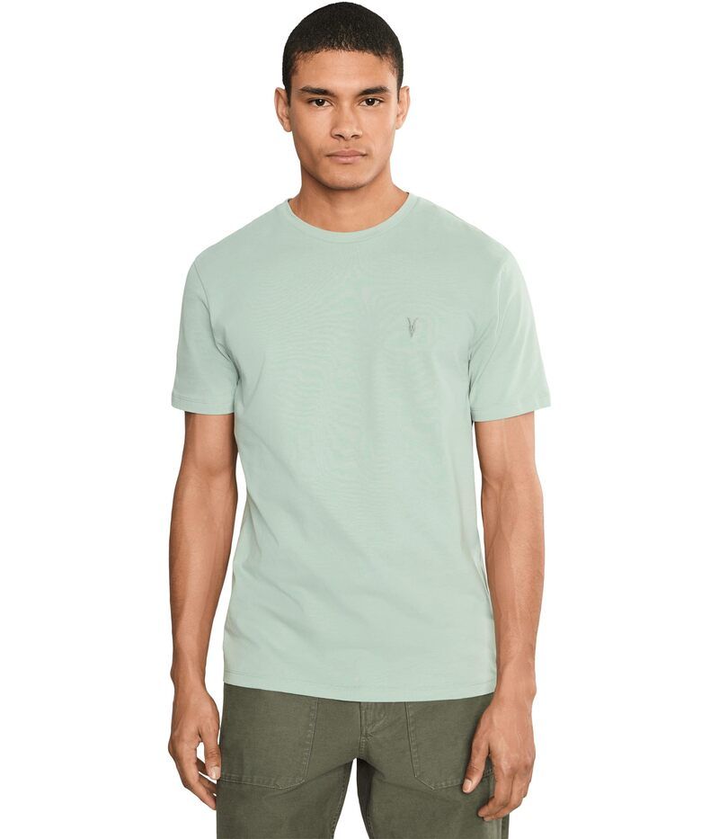 オールセインツ メンズ トップス シャツ AllSaints Brace Short Sleeve Crew Celadon Green グリーン