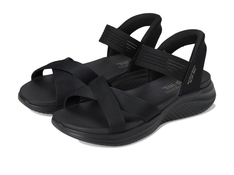 スケッチャーズ レディース シューズ サンダル SKECHERS Ultra Flex 30 Never Netter Hands Free SlipIns BlackBlack ブラック