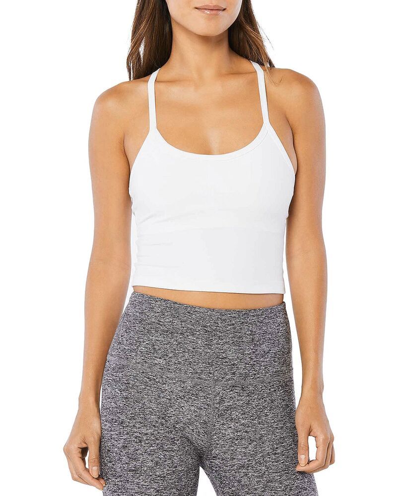 ビヨンドヨガ レディース トップス タンクトップ クロップド Beyond Yoga Spacedye Slim Racerback Cropped Tank in Cloud White ホワイト