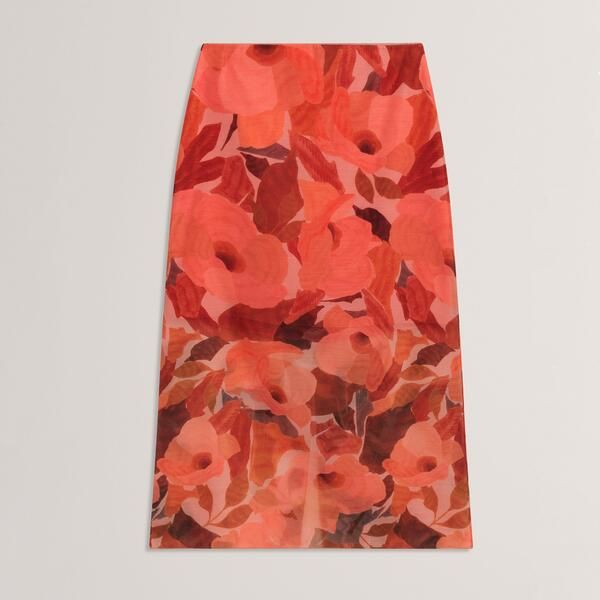 テッドベーカー レディース ボトムスカート プリント ミディ Ted Baker Womens Print Midi Skirt CORAL コーラル