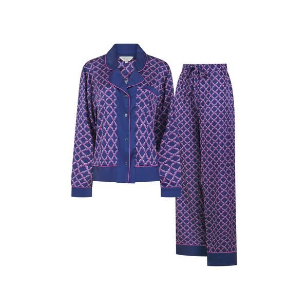 テッドベーカー レディース アンダーウェア ナイトウェア Ted Baker Womens Dahlia Long Sleeve Pyjama Set Bellwether Blue ブルー