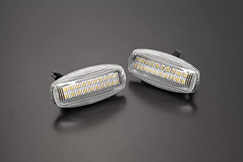[流星バージョン] LA900S/LA910S タフト他 ダイハツ車用 LED クリスタルサイドマーカー [2パターン点灯切り替え] - LA650S/LA660S タント・LA350S/LA360S ミライース (クリアレンズ)ts