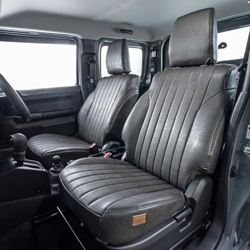 R◆grace(グレイス)シートカバー アンティーク デザインS JB64ジムニー/JB74ジムニーシエラ専用 フロントシートのみ(1列分) カラー：ヴィンテージブラック S090A-AQS1VBK