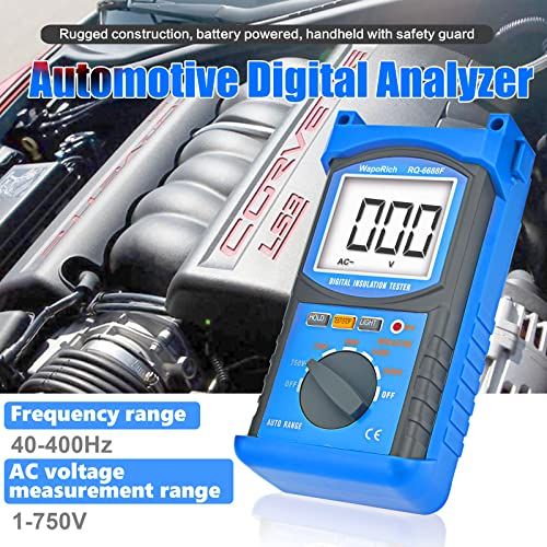 デジタル絶縁抵抗計 250/500/1000/2500V 自動レンジ メガオームテスター（1MΩ?20GΩ）1999 の計算 LCD 表示、データ把握、バックライト（RQ?6688F）★m eccbe2e0