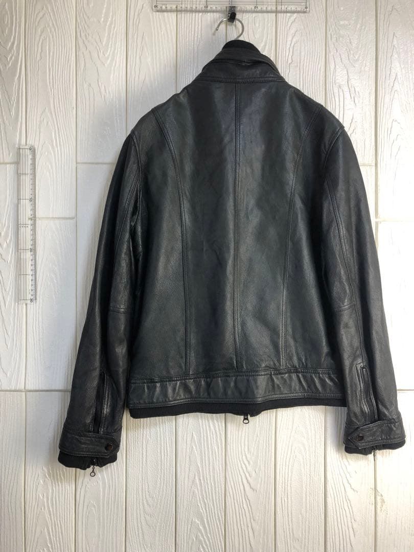 Harlem Rounge】ピッグレザージャケット 本革 ブルゾン 黒 M - メルカリ