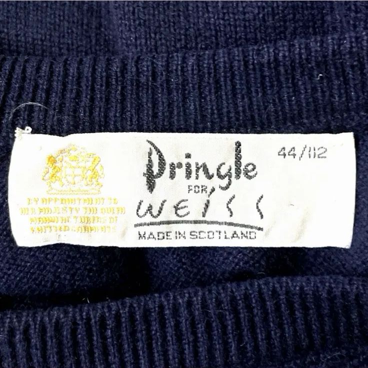 スコットランド製 Pringle for WEISS プリングル Vネック カシミヤ 