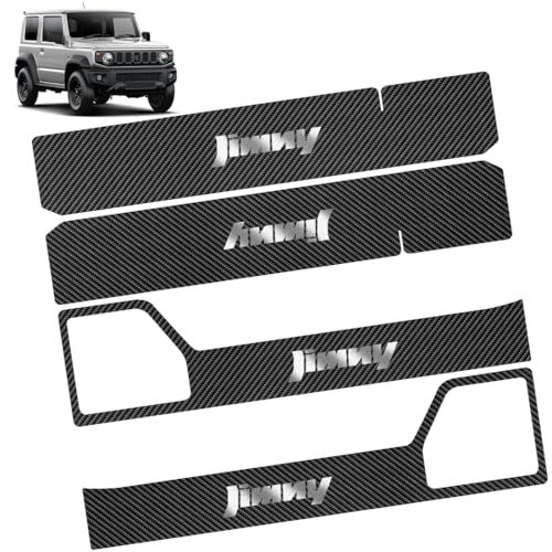 新型ジムニー JB64/JB74専用 サイドステップガード＋ドアキックガード セット 【JB64/JB74】 ジムニーシエラ 専用 スカッフプレート 最新設計 乗り降りキズ防止 ドア保護 ステップ保護 カーボン調 ドレスアップ カスタムパーツ 乗り降りキズts