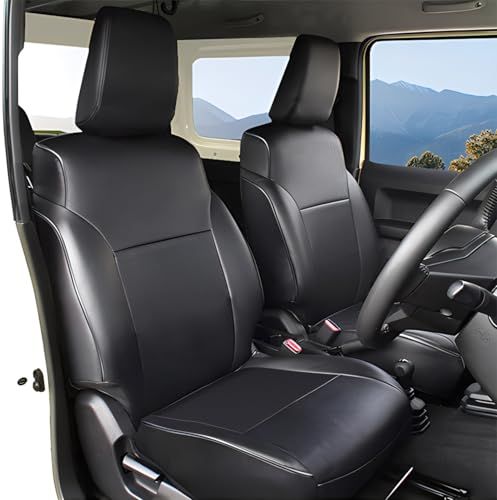 YORKNEIC シートカバー 新型 ジムニー jb64 XC/XL ジムニーシエラ JC/JL JB74 専用設計 puレザー 防水 シート保護カバー 全席セット ブラック＆ブラックステッチts
