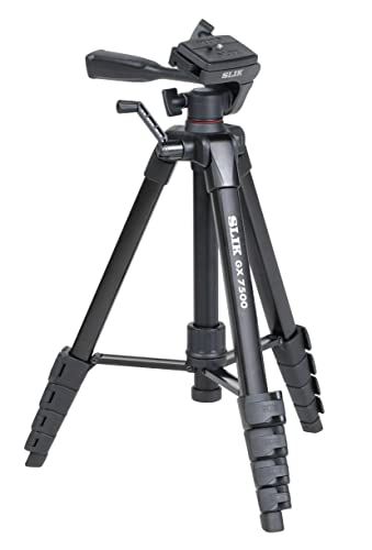 SLIK 三脚 GX 7500 3ウェイ雲台 最大高172cm 5段式 最大搭載重量1.5kg 5段 レバーロック クイックシュー式 217146t 4ddb29af