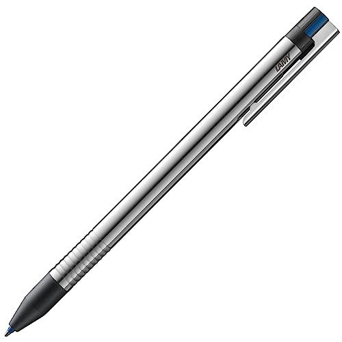 LAMY ロゴ 3 色 ? ステンレス製のマルチカラーボールペン（黒、青、赤）で、色選択機構付き ? ワンクリックで色を変更 ? LAMY M 21 の黒、青、赤のボールペンリフィル付きJu