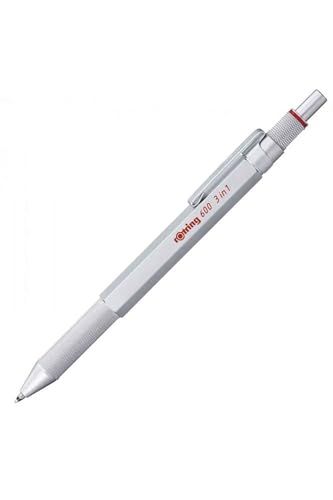 rOtring ロットリング 600 3in1 マルチペン ブラック 2色(黒/赤)+シャーペン 0.5mm 化粧箱入 ツイストタイプ 多機能ペン 製図対応 正規輸入品 2164108Ju