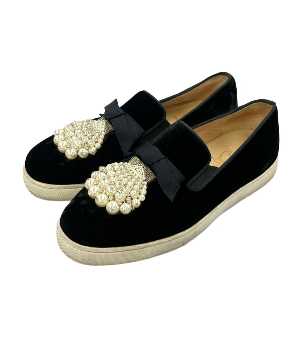 クリスチャンルブタン ローカットスニーカー スリッポン ビジュー レディース SIZE 37 (23.5cm) Christian Louboutin