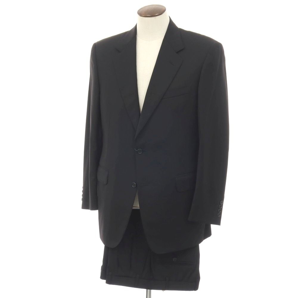 【中古】カナーリ CANALI Super120’S ウール 2つボタンスーツ ブラック【サイズ50】【メンズ】