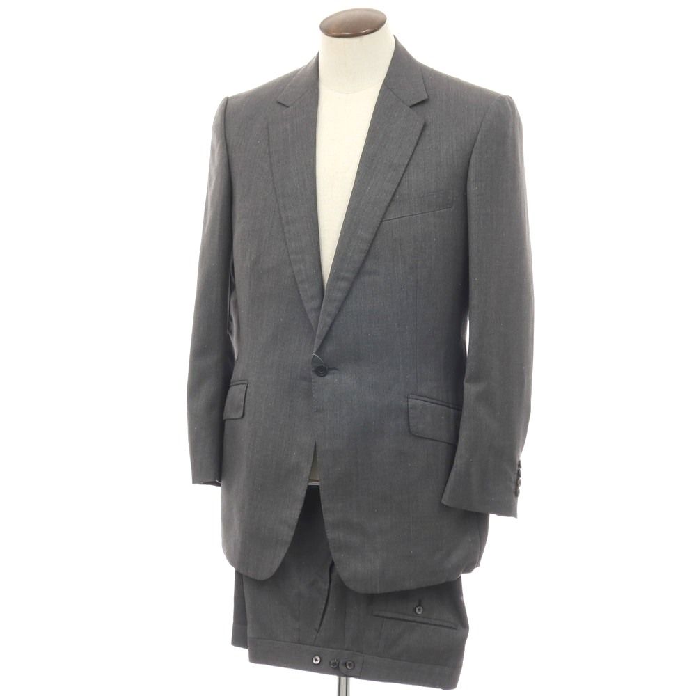 【中古】キルガー Kilgour Super120’s ウール＆カシミヤ 1つボタンスーツ グレー【サイズ42 D7】【メンズ】