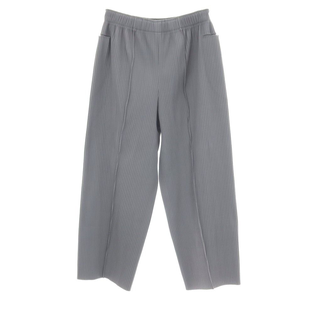 【中古】ミー イッセイミヤケ me ISSEY MIYAKE 2026年春夏 ファインニットプリーツ イージーパンツ グレー【サイズ表記なし (M位)】【レディース】