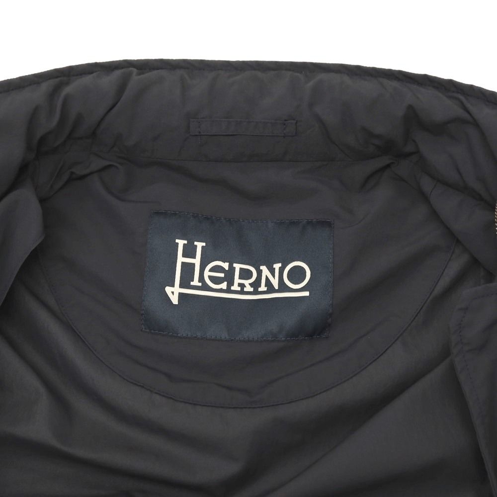 中古】ヘルノ Herno ナイロン M-65 フィールドジャケット ネイビー系