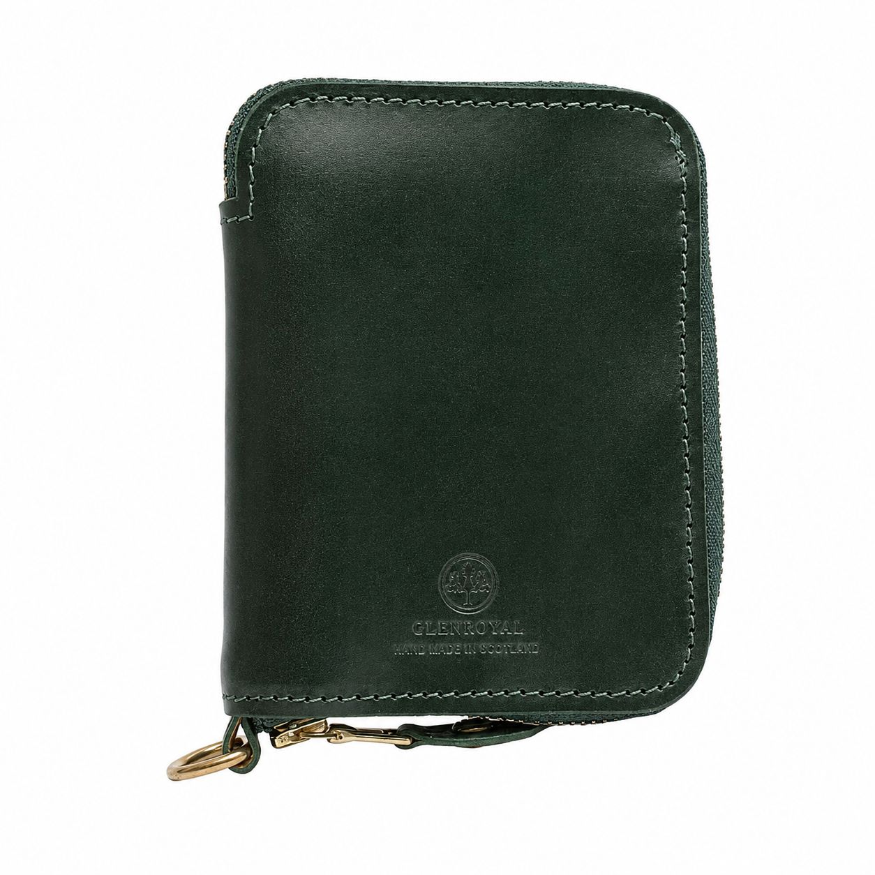 【ギフト対応可】グレンロイヤル GLENROYAL 二つ折り財布 Zip Around Small Wallet Bottle Green 本革 ブライドルレザー ラウンドファスナー メンズ レディース 人気 ブランド おしゃれ 誕生日 プレゼント 送料無料