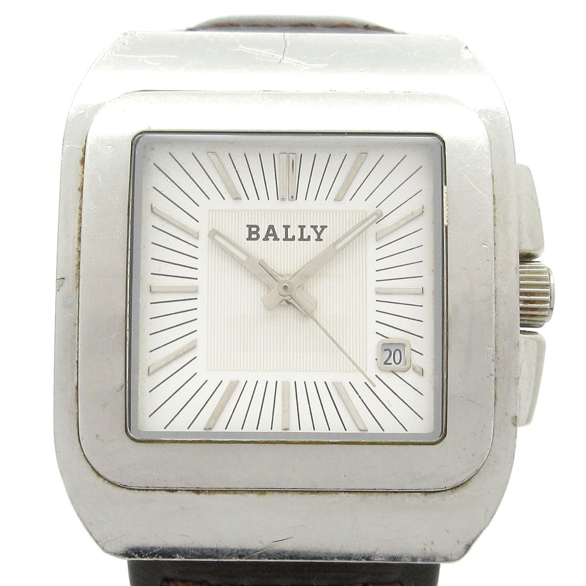 BALLY(バリー) 腕時計 - L110-119 メンズ スクエア 白