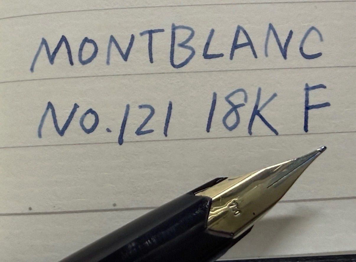 美品 モンブラン No.121 万年筆 18K ブラック F 細字 美品 モンブラン No.121 万年筆 18K ブラック F 細字 - メルカリ