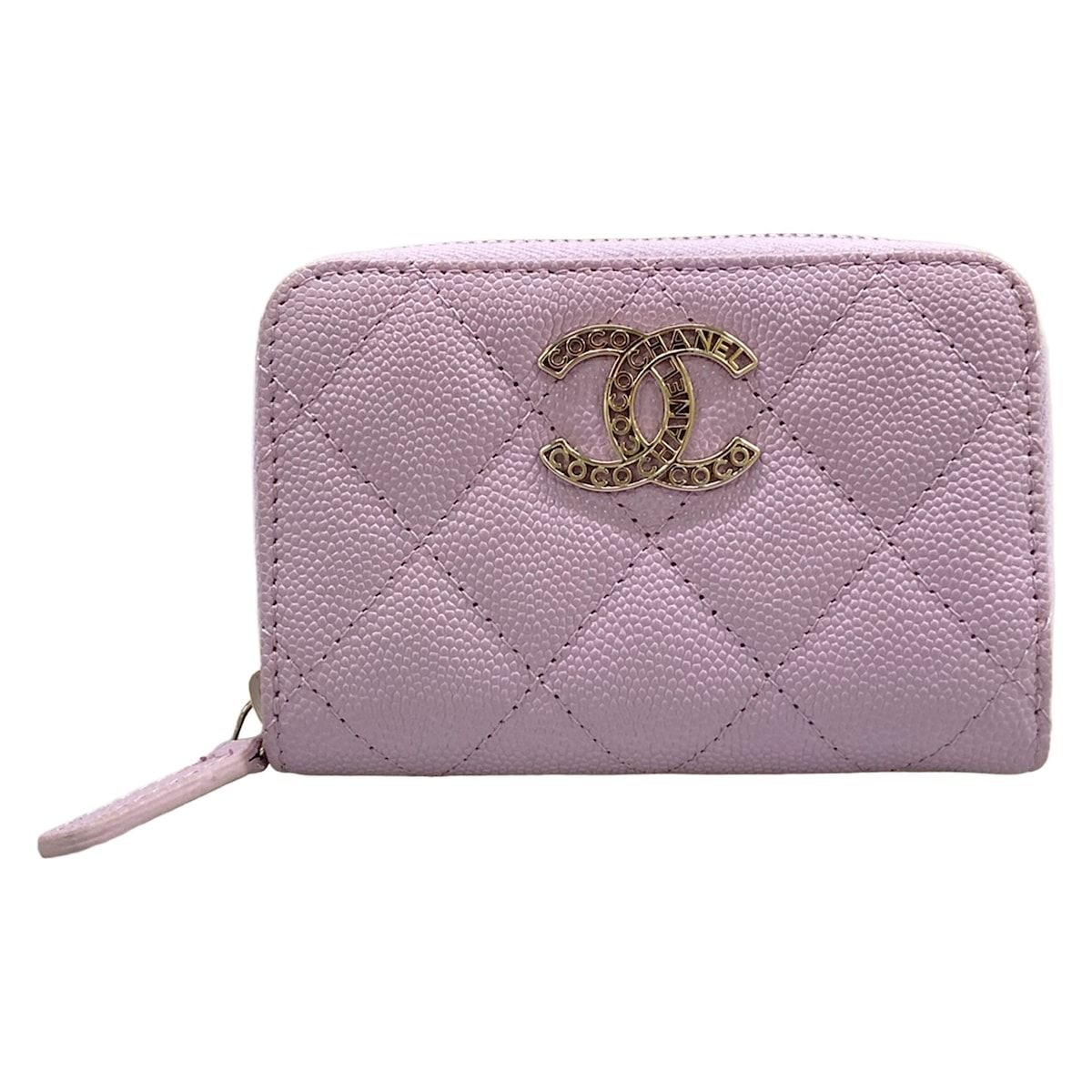 CHANEL(シャネル) コインケース美品 マトラッセ AP3830 ライトパープル シルバー金具/ラウンドファスナー
