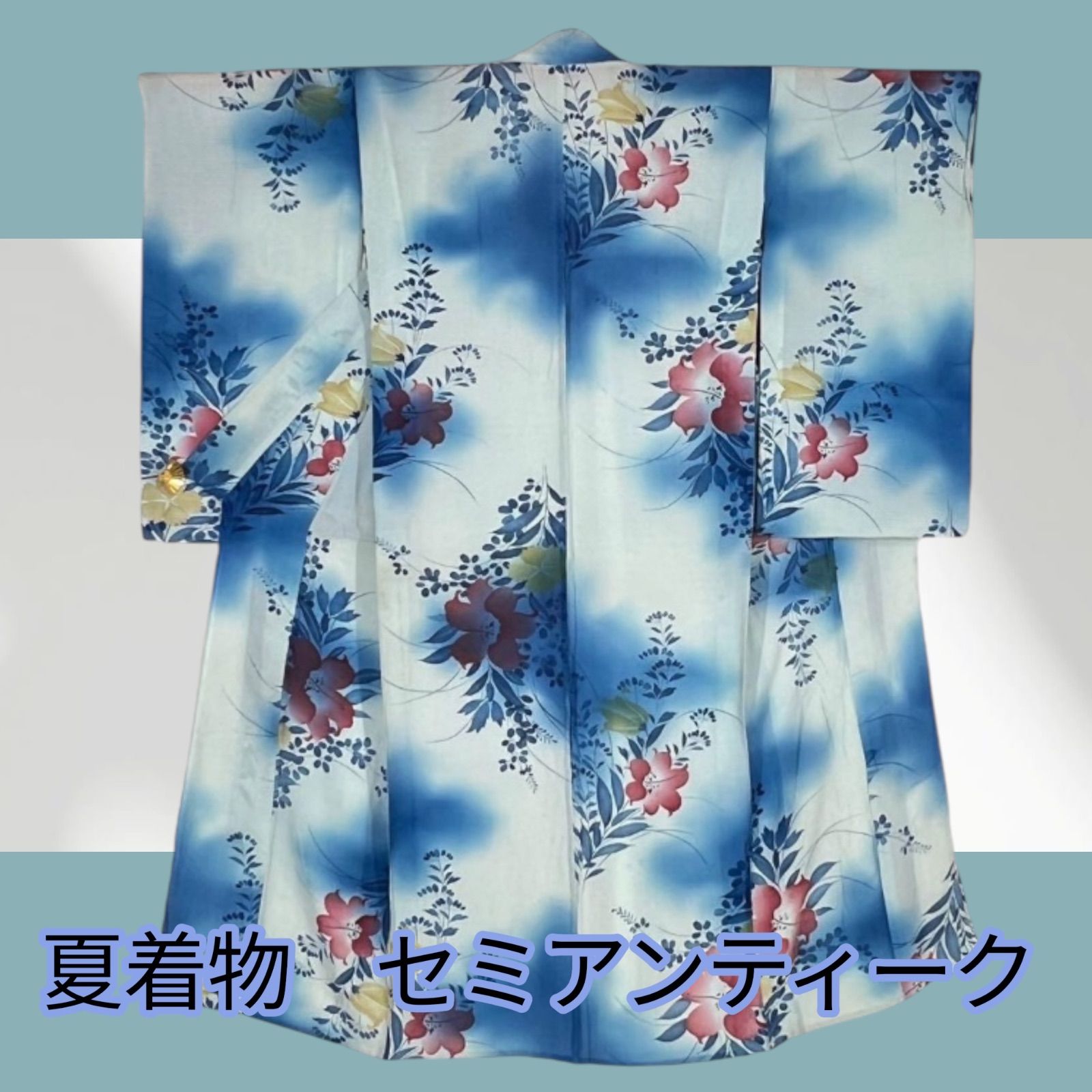 紹 夏着物 アンティーク着物 - メルカリ