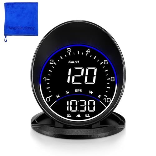 【新品】ヘッドアップディスプレイ HUD 車用 GPS速度計 多機能ディスプレイ スピードリマインダー [並行輸入品] 754a57e1