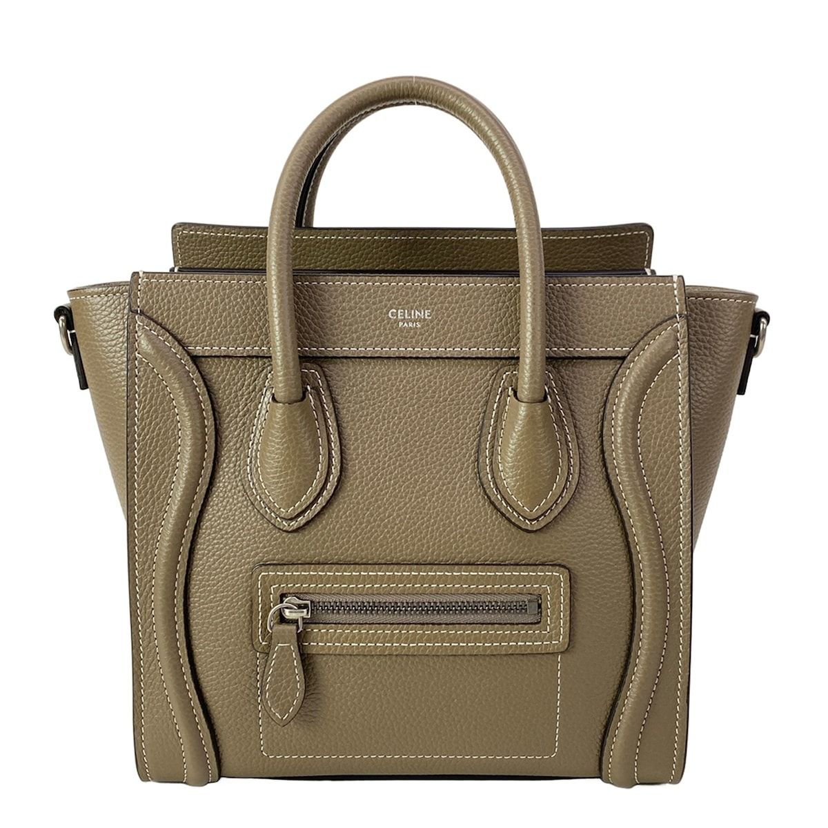CELINE(セリーヌ) ハンドバッグ美品 ラゲージナノショッパー 189243DRU.09SO スリ（グレーベージュ）